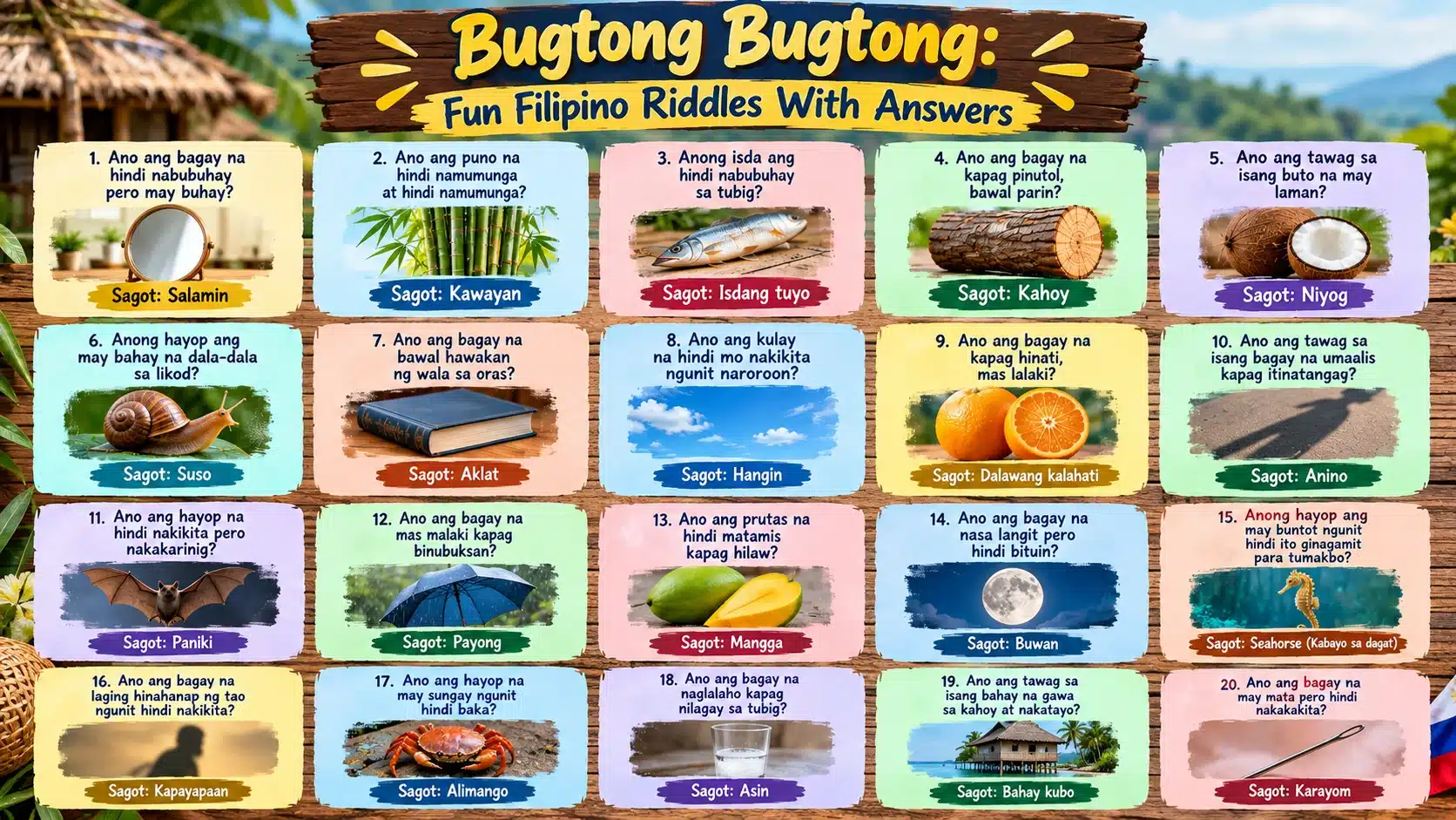 Bugtong Bugtong Fun Filipino Riddles With Answers