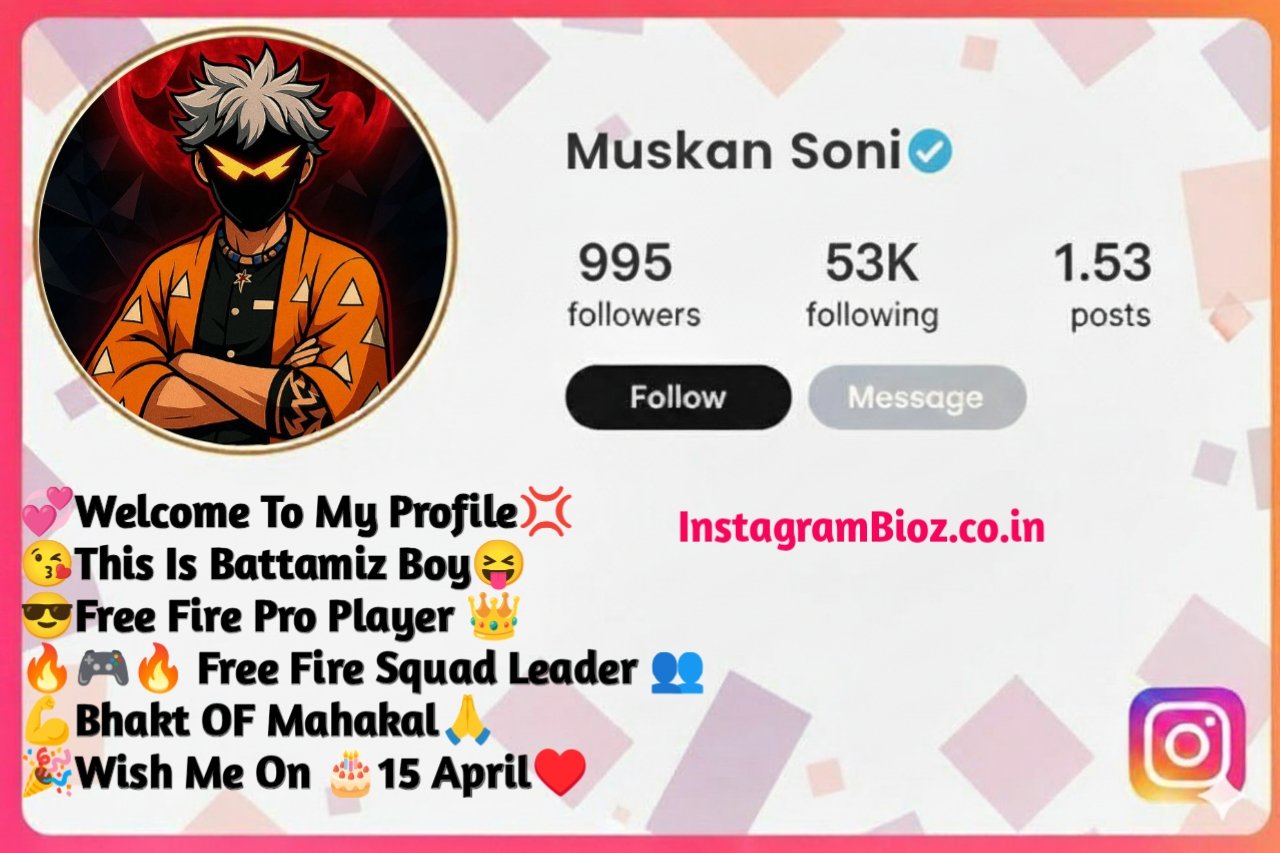 Free Fire Instagram Bio Free Fire Instagram Bio