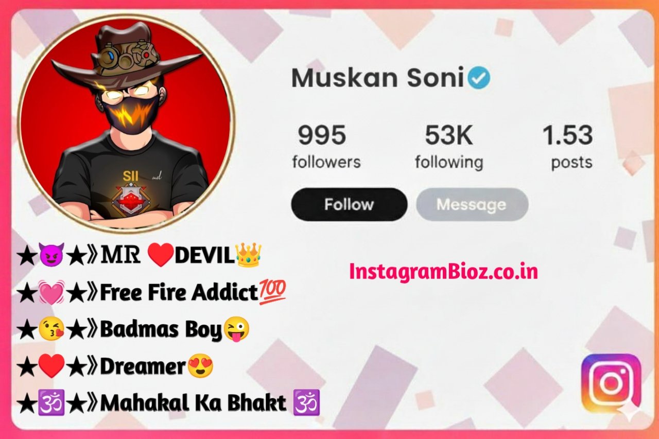 Free Fire Instagram Bio Free Fire Instagram Bio