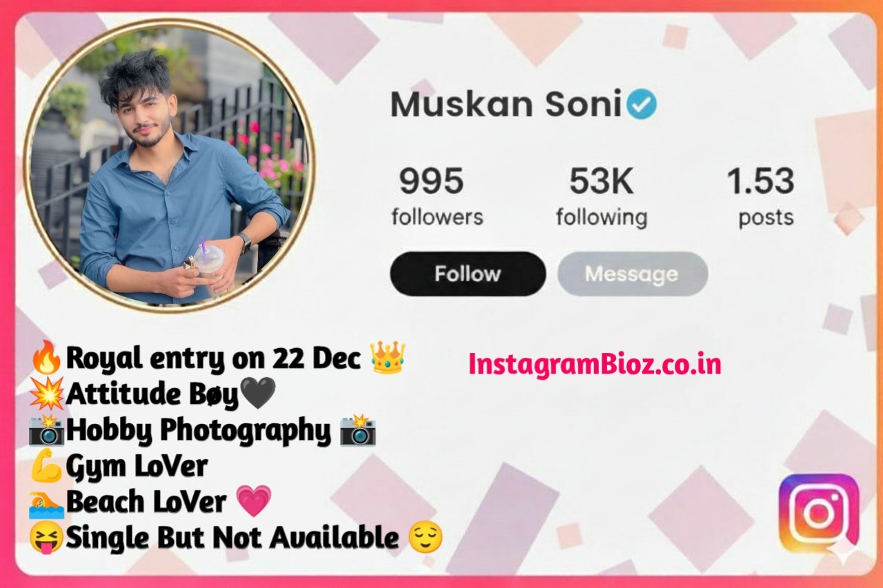 Stylish Instagram Bio for Boys